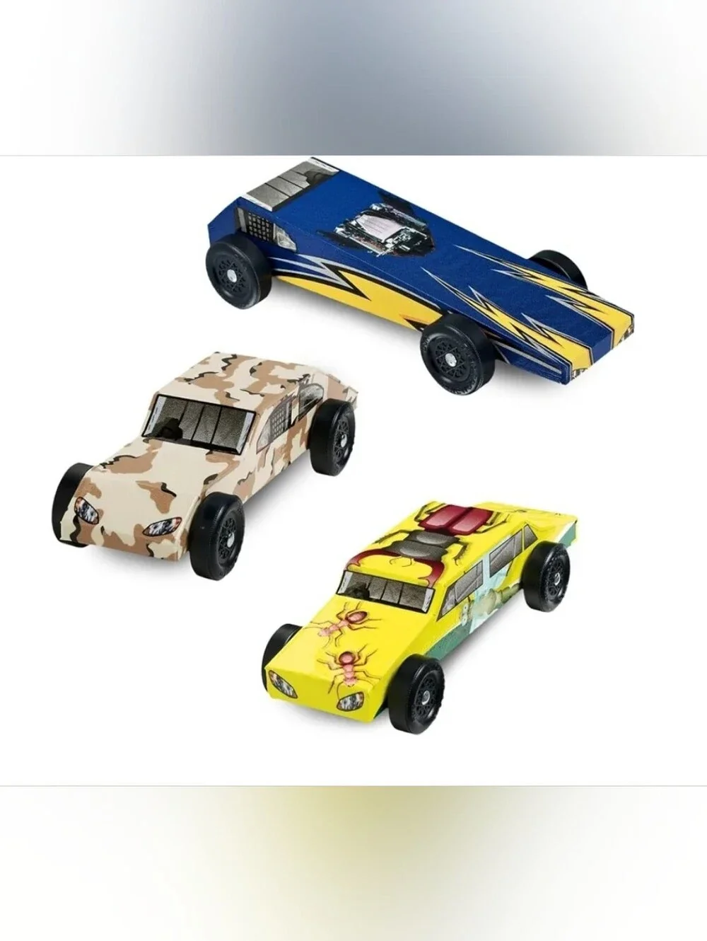 Vintage Pinewood Derby Official Race Car Kit Grand Prix Super Sleek Cub Scout